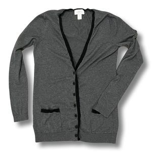 LOFT Gray Lightweight Cardigan Size S
